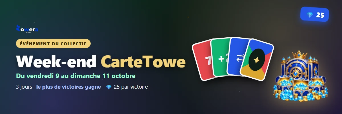 Week-end CarteTowe, du vendredi 9 au dimanche 11 octobre